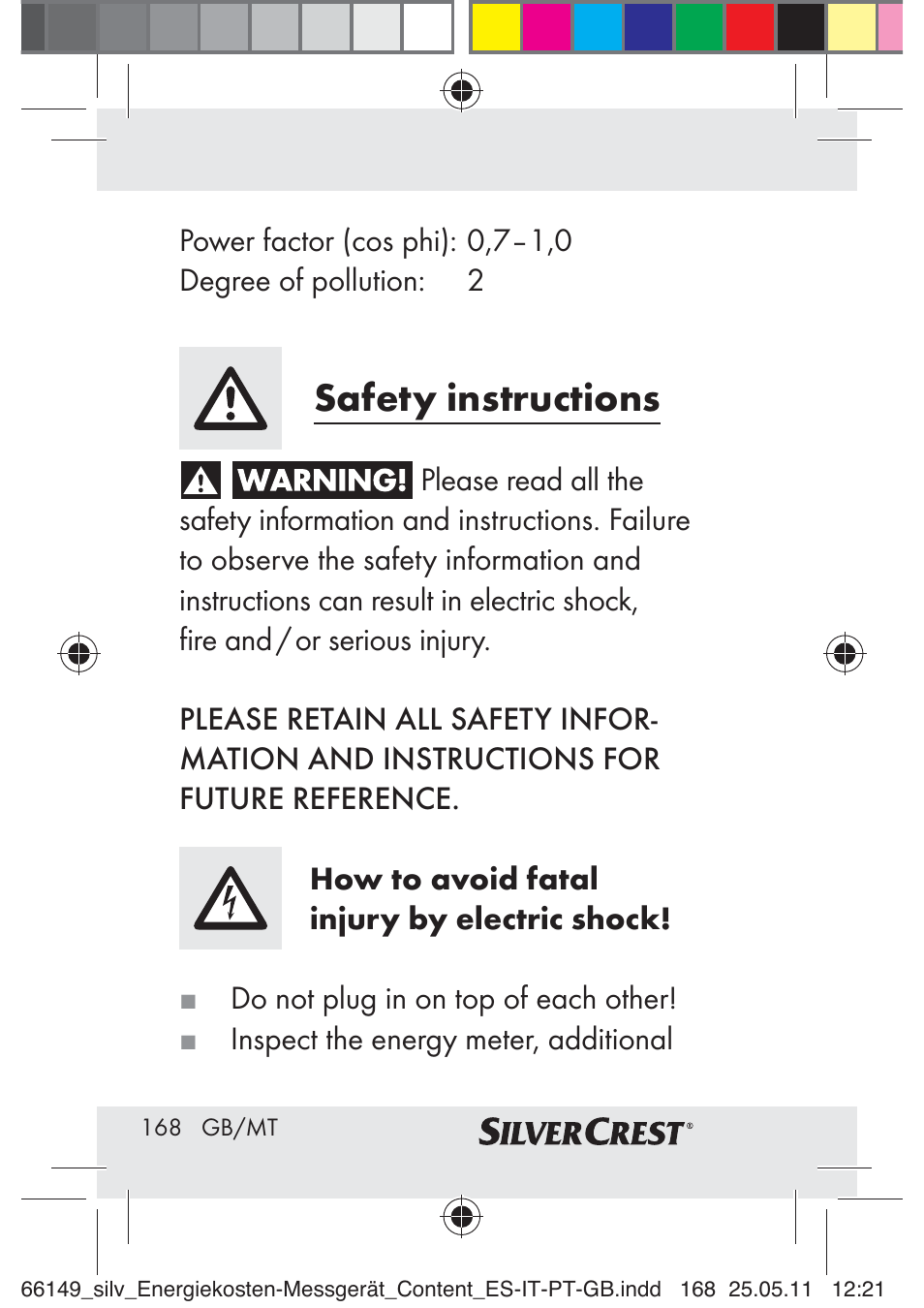 Safety instructions | Silvercrest Z30412-DK User Manual | Page 166 / 207