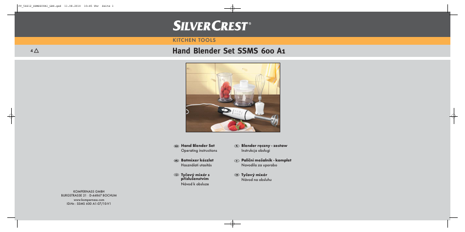 Silvercrest SSMS 600 A1 User Manual | 37 pages