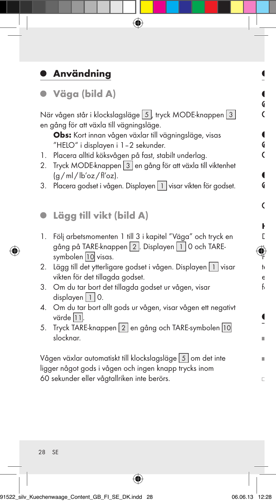 Användning, Väga (bild a), Lägg till vikt (bild a) | Åtgärda fel, Rengöring och skötsel | Silvercrest Z31622A/ Z31622B/ Z31622C User Manual | Page 28 / 70