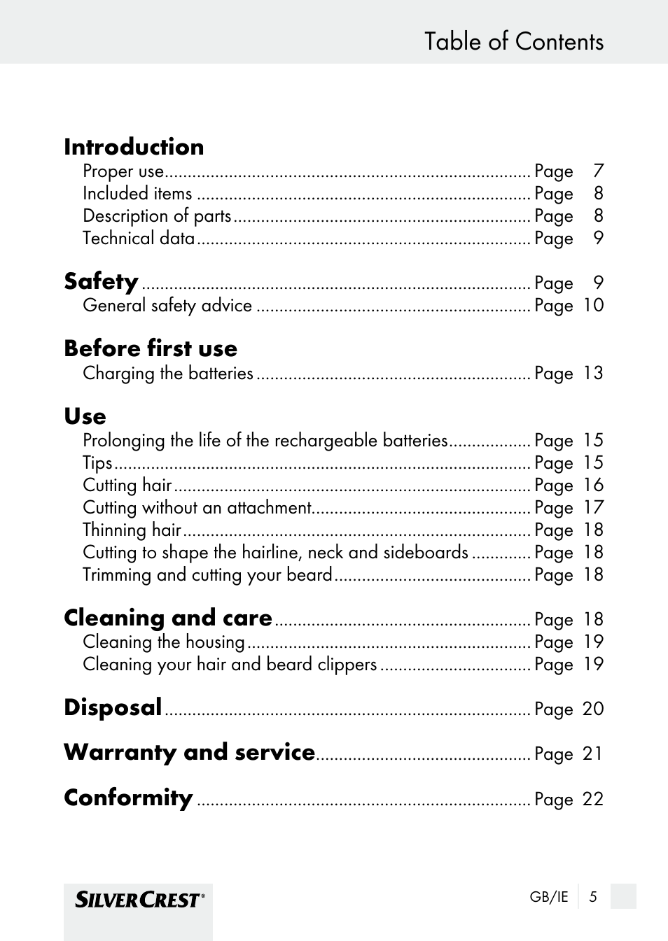 Silvercrest SHBS 1000 A1 User Manual | Page 5 / 25