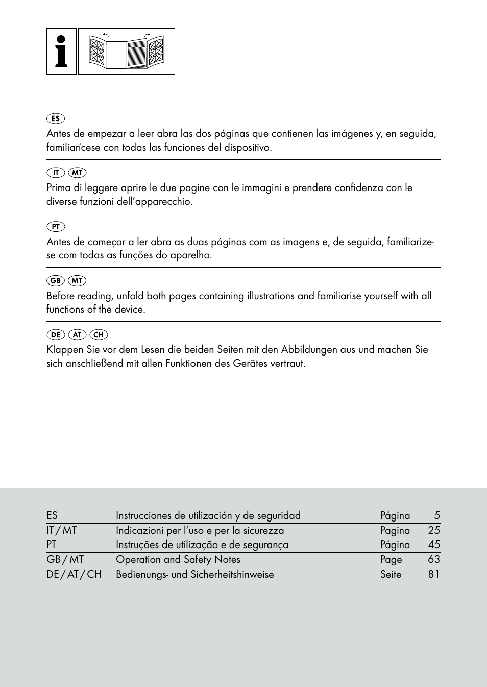 Silvercrest SHBS 1000 A1 User Manual | Page 2 / 101