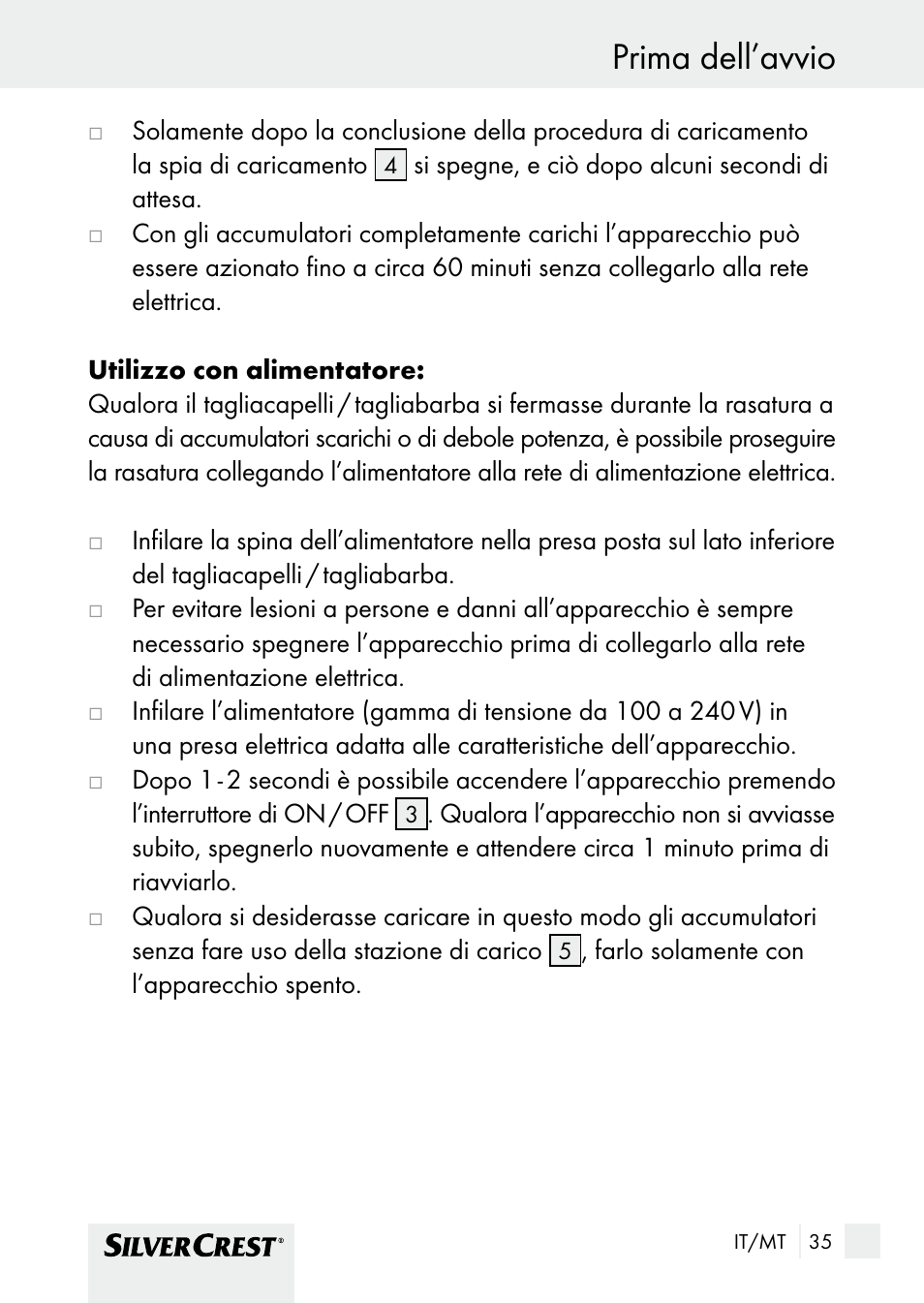 Prima dell’avvio | Silvercrest SHBS 1000 A1 User Manual | Page 35 / 101