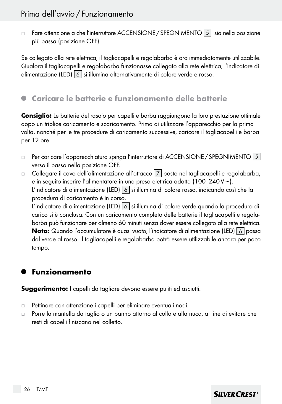 Prima dell’avvio / funzionamento, Funzionamento | Silvercrest SHBS 600 A1 User Manual | Page 26 / 77