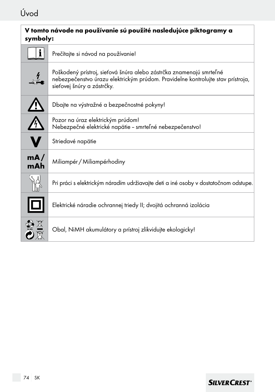 Úvod | Silvercrest SHBS 600 A1 User Manual | Page 74 / 101