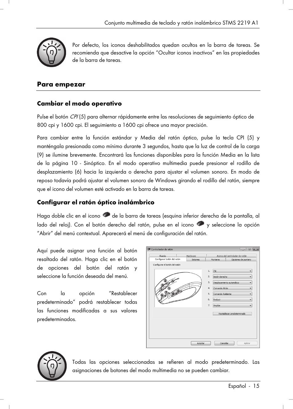 Para empezar | Silvercrest STMS 2219 A1 User Manual | Page 17 / 88