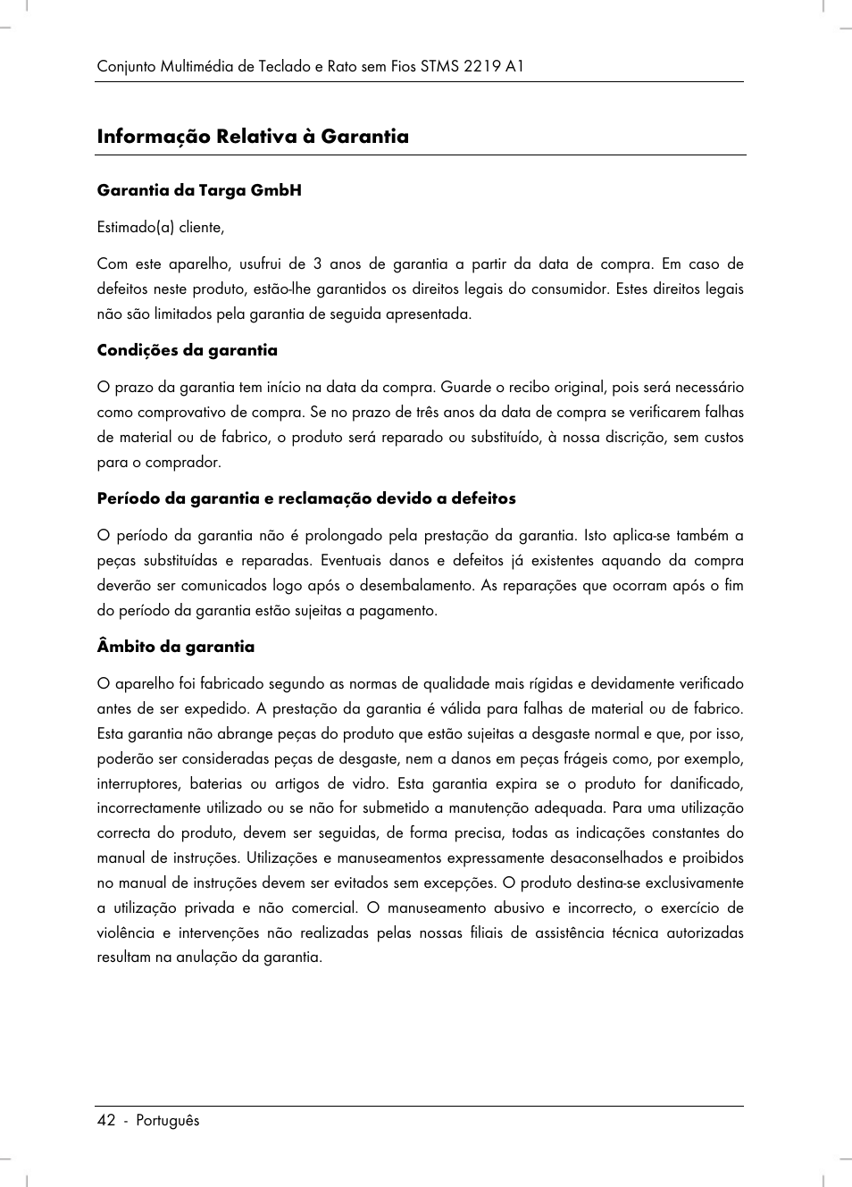 Informação relativa à garantia | Silvercrest STMS 2219 A1 User Manual | Page 44 / 88