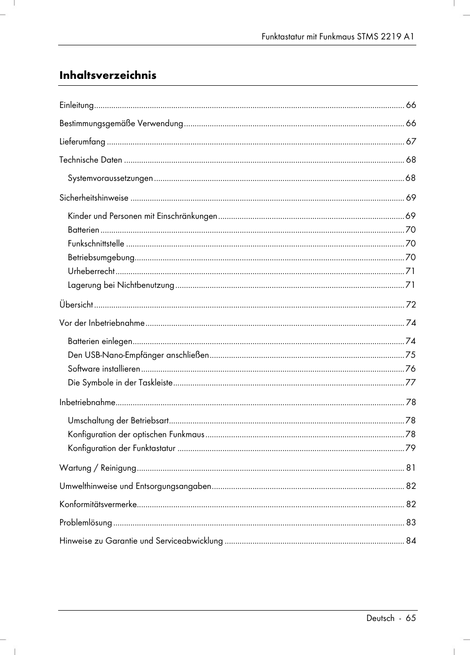 Silvercrest STMS 2219 A1 User Manual | Page 67 / 88