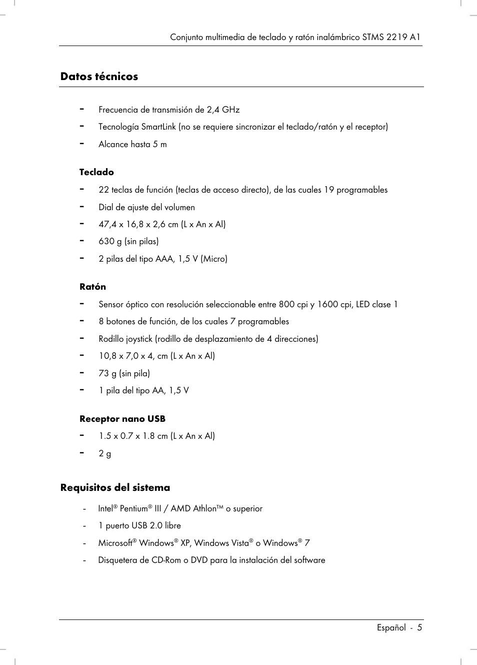 Silvercrest STMS 2219 A1 User Manual | Page 7 / 88