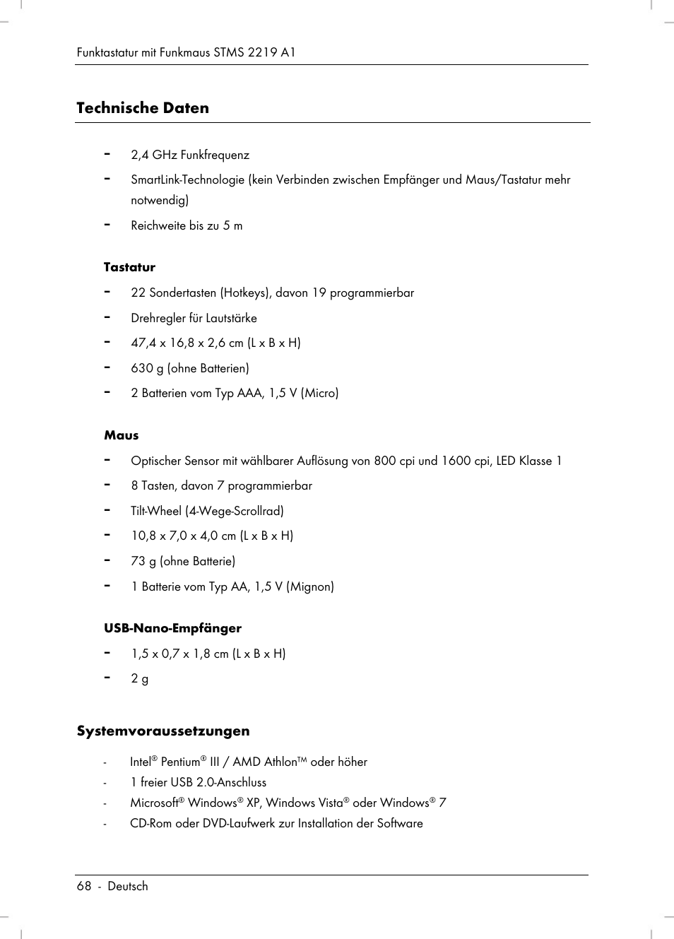Silvercrest STMS 2219 A1 User Manual | Page 70 / 88