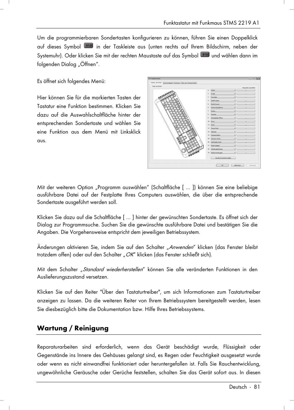 Wartung / reinigung | Silvercrest STMS 2219 A1 User Manual | Page 83 / 88