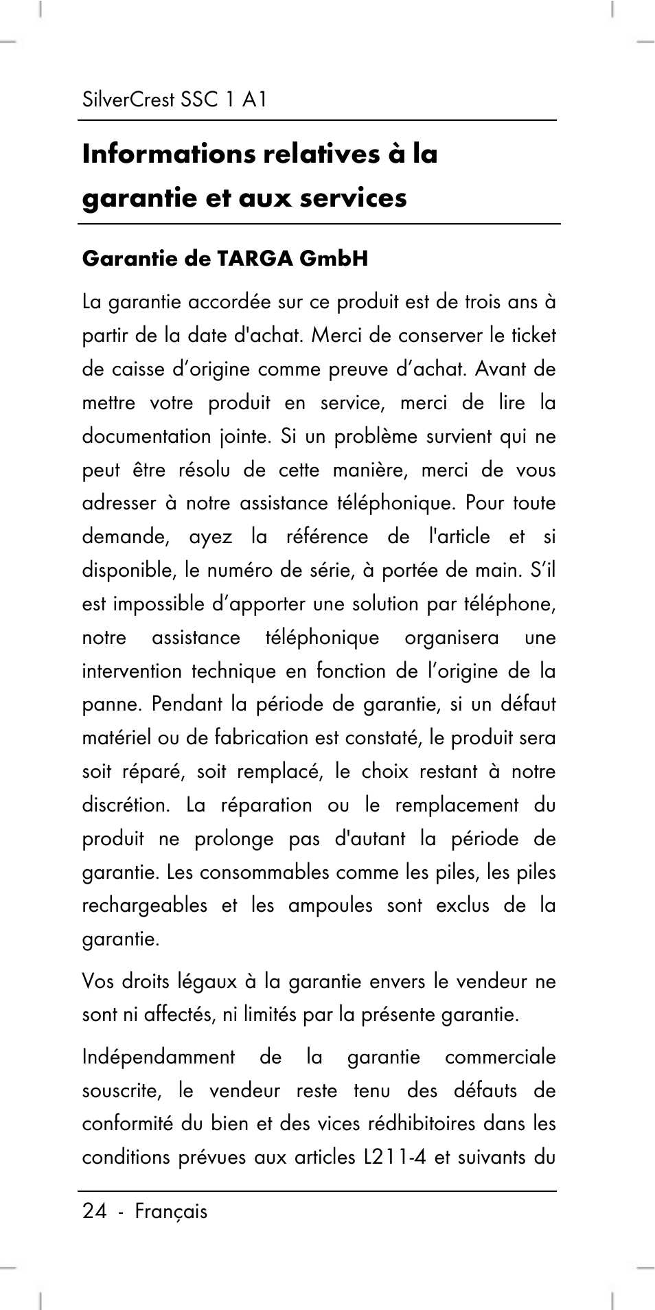 Silvercrest SSC 1 A1 User Manual | Page 26 / 74