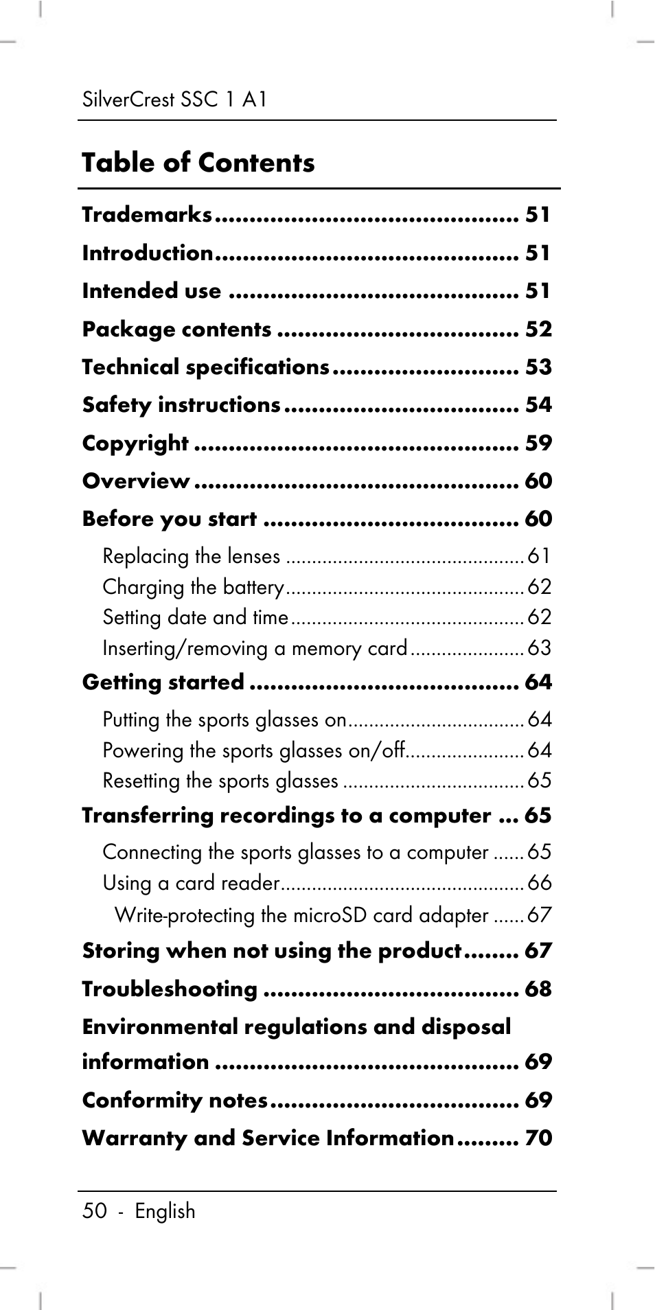 Silvercrest SSC 1 A1 User Manual | Page 52 / 74