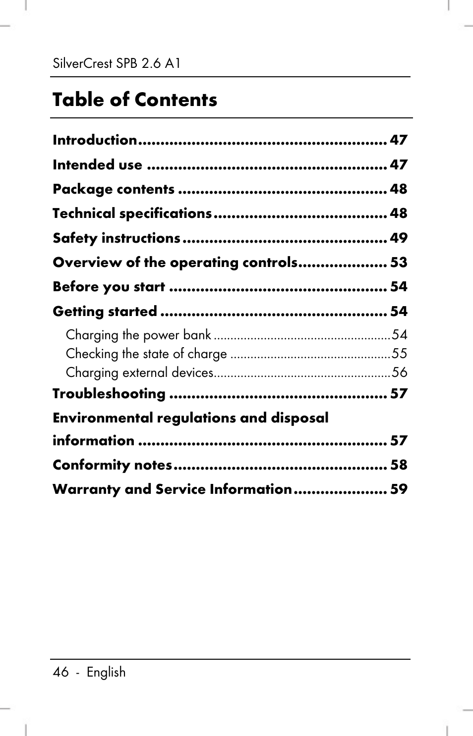 Silvercrest SPB 2.6 A1 User Manual | Page 48 / 78