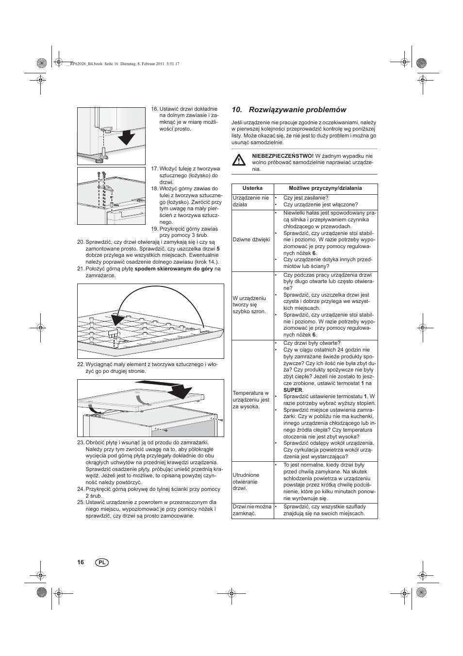 Rozwizywanie problemów | Silvercrest STG 70 B2 User Manual | Page 18 / 62