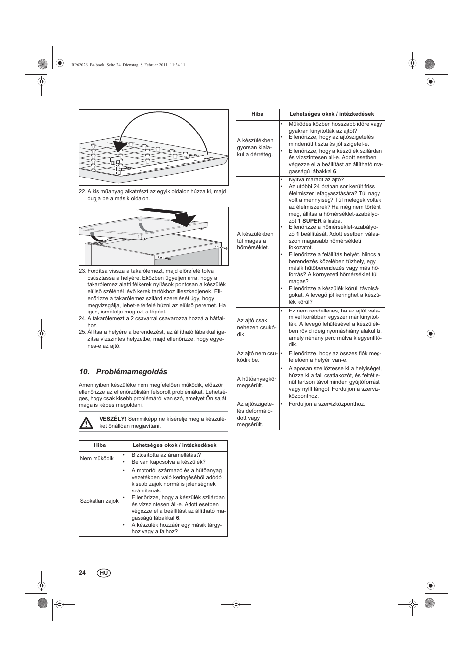 Problémamegoldás | Silvercrest STG 70 B2 User Manual | Page 26 / 62