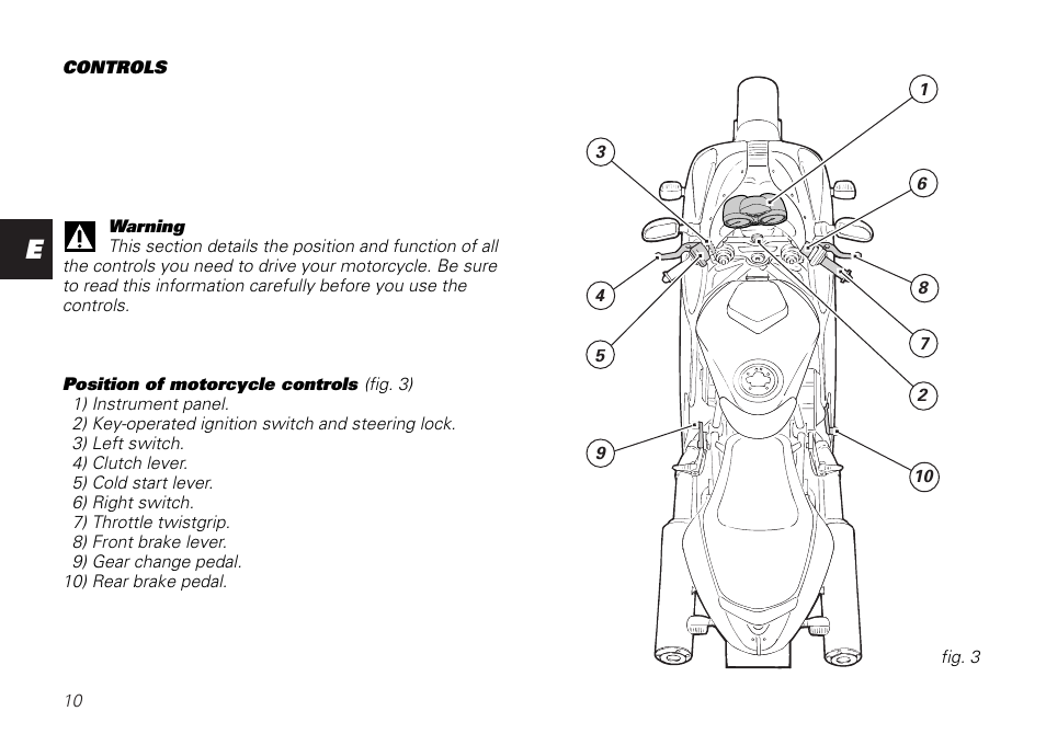 Ducati MOTORHOLDING 800SPORT User Manual | Page 10 / 84