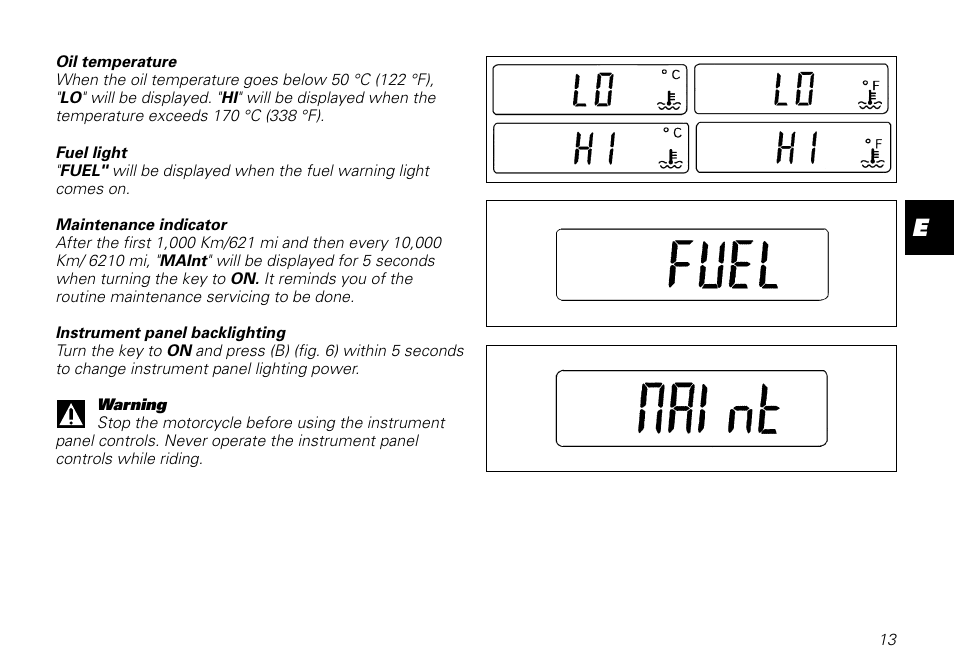 Ducati MOTORHOLDING 800SPORT User Manual | Page 13 / 84