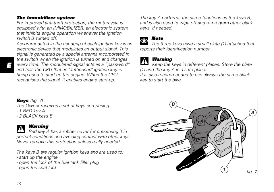 Ducati MOTORHOLDING 800SPORT User Manual | Page 14 / 84