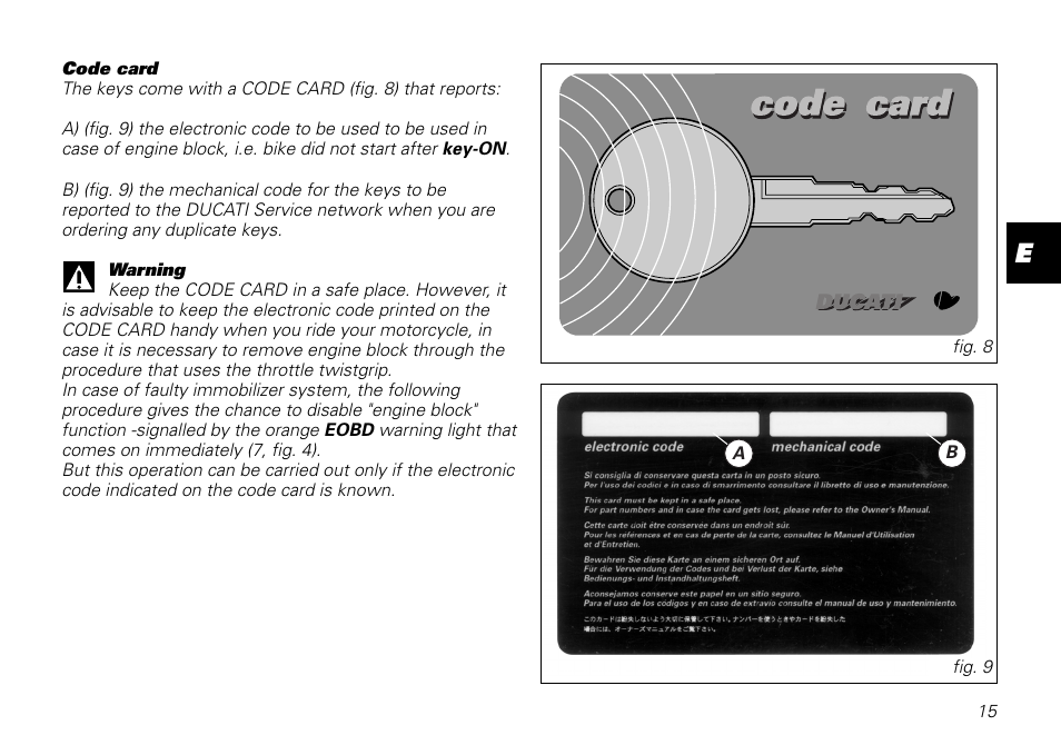 Ducati MOTORHOLDING 800SPORT User Manual | Page 15 / 84