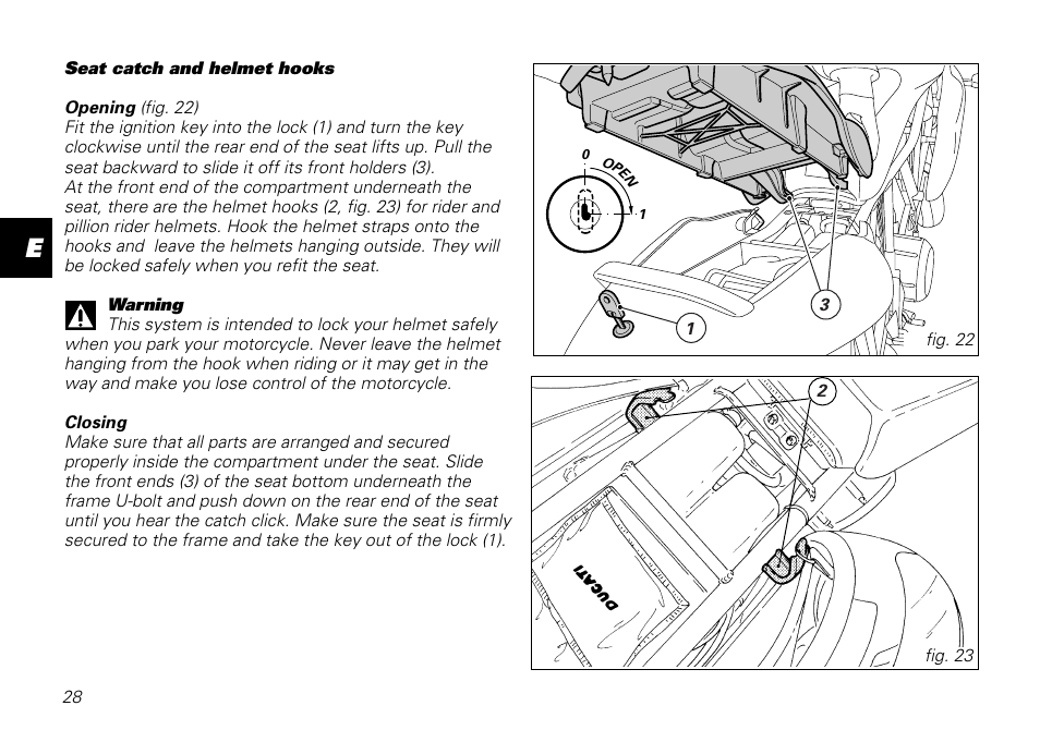 Ducati MOTORHOLDING 800SPORT User Manual | Page 28 / 84
