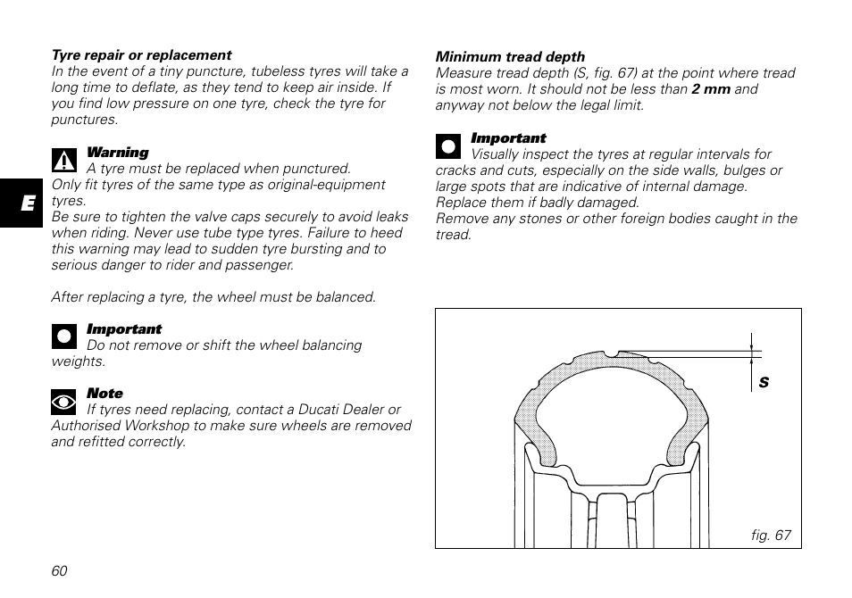 Ducati MOTORHOLDING 800SPORT User Manual | Page 60 / 84