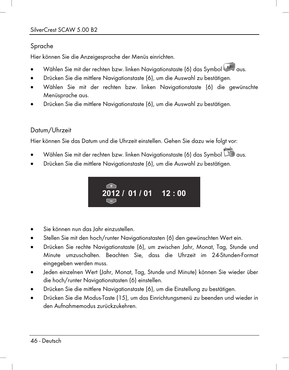 Silvercrest SCAW 5.00 B2 User Manual | Page 48 / 364