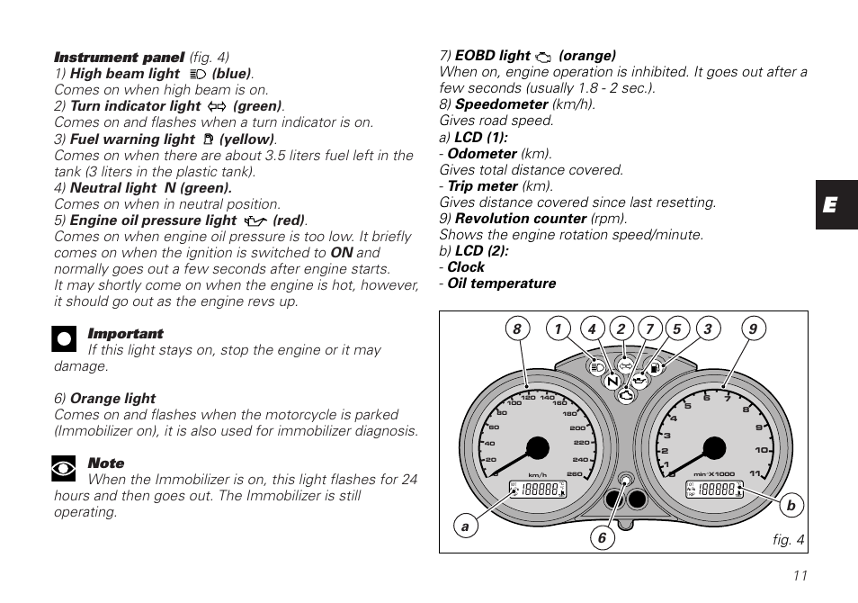 Ducati MONSTER 620 User Manual | Page 11 / 84