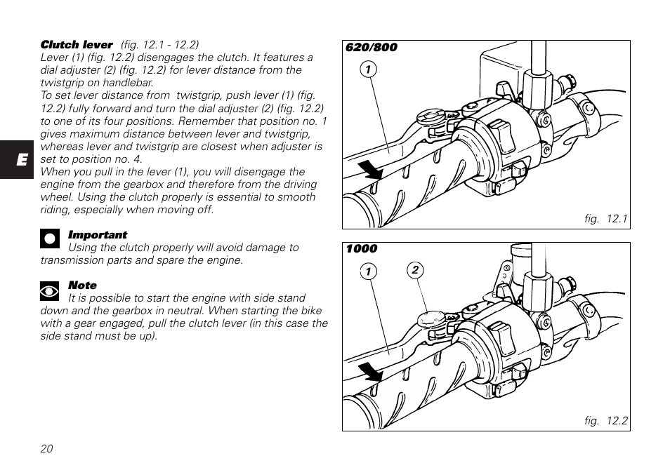 Ducati MONSTER 620 User Manual | Page 20 / 84