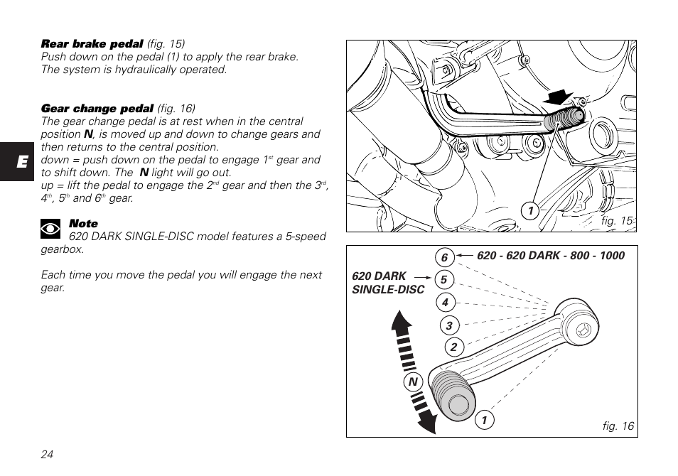 Ducati MONSTER 620 User Manual | Page 24 / 84