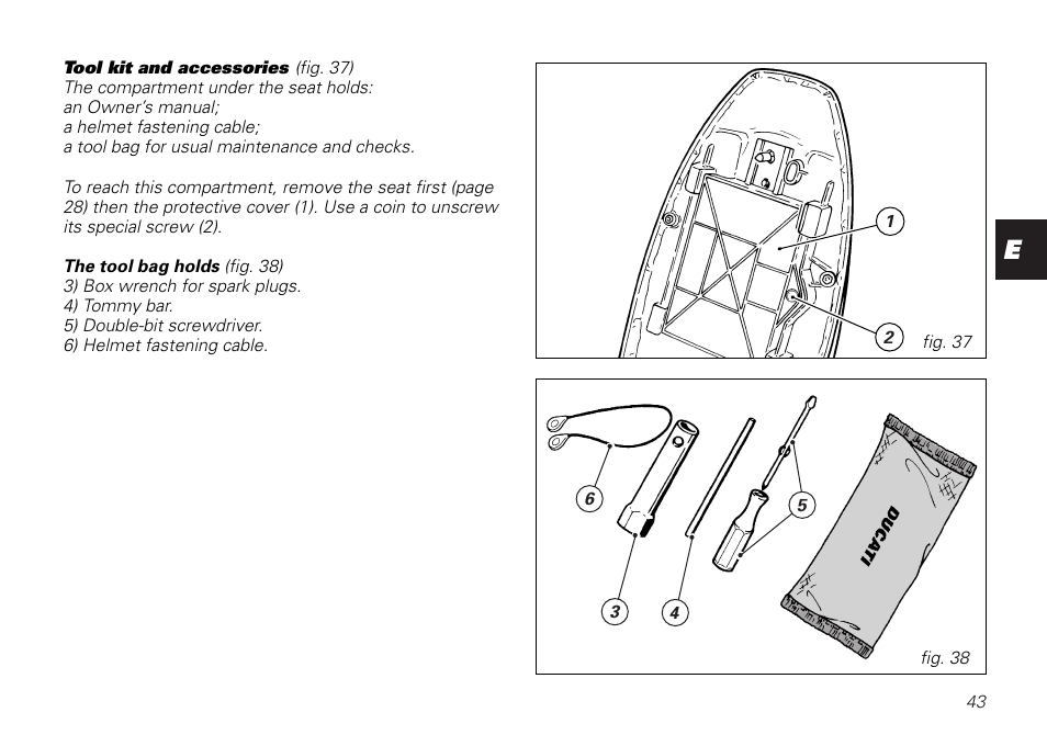 Ducati MONSTER 620 User Manual | Page 43 / 84