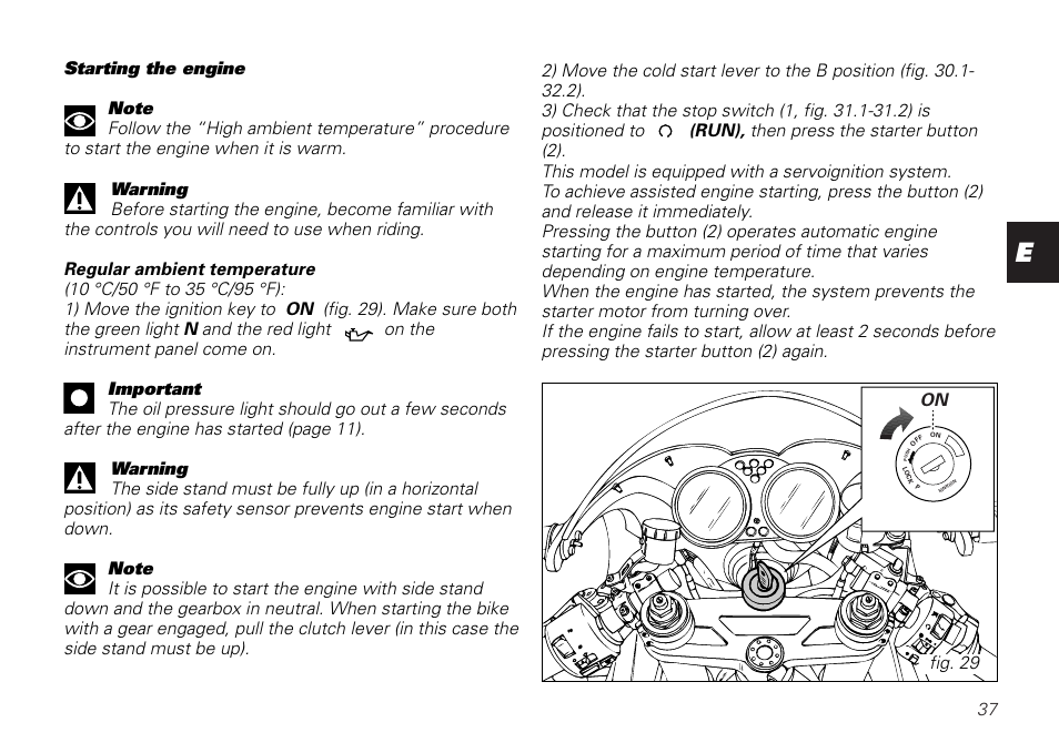 On fig. 29 | Ducati SUPERSPORT 800 User Manual | Page 37 / 86