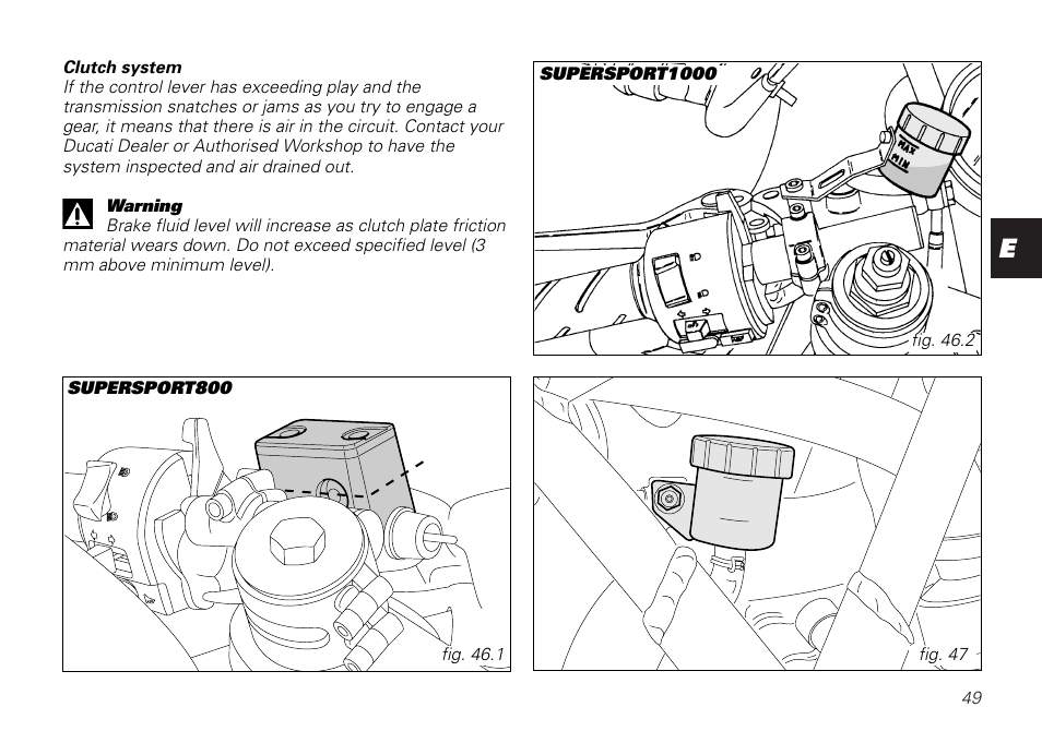 Ducati SUPERSPORT 800 User Manual | Page 49 / 86