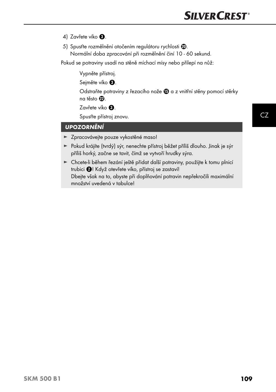 Silvercrest SKM 500 B1 User Manual | Page 112 / 193