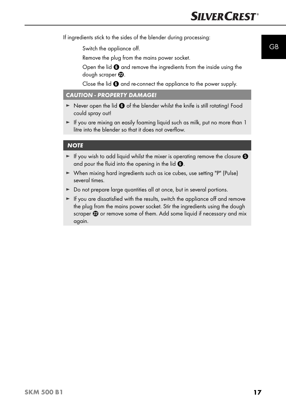 Silvercrest SKM 500 B1 User Manual | Page 20 / 193