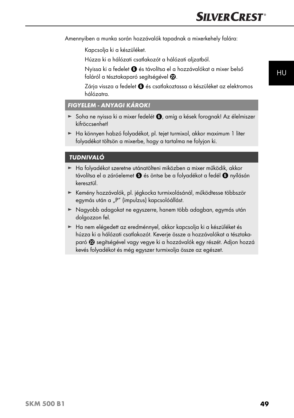 Silvercrest SKM 500 B1 User Manual | Page 52 / 193