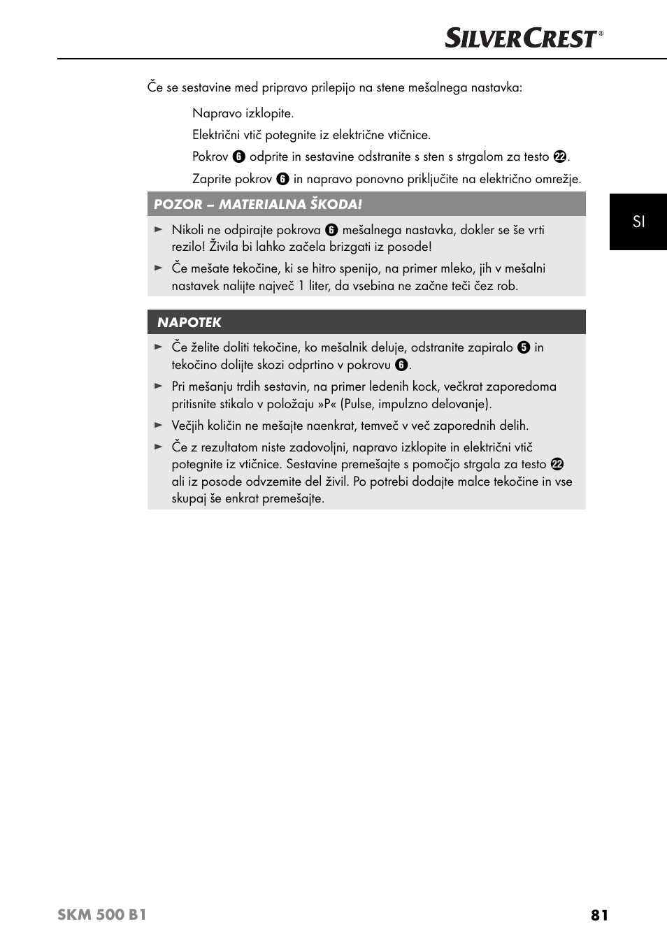 Silvercrest SKM 500 B1 User Manual | Page 84 / 193