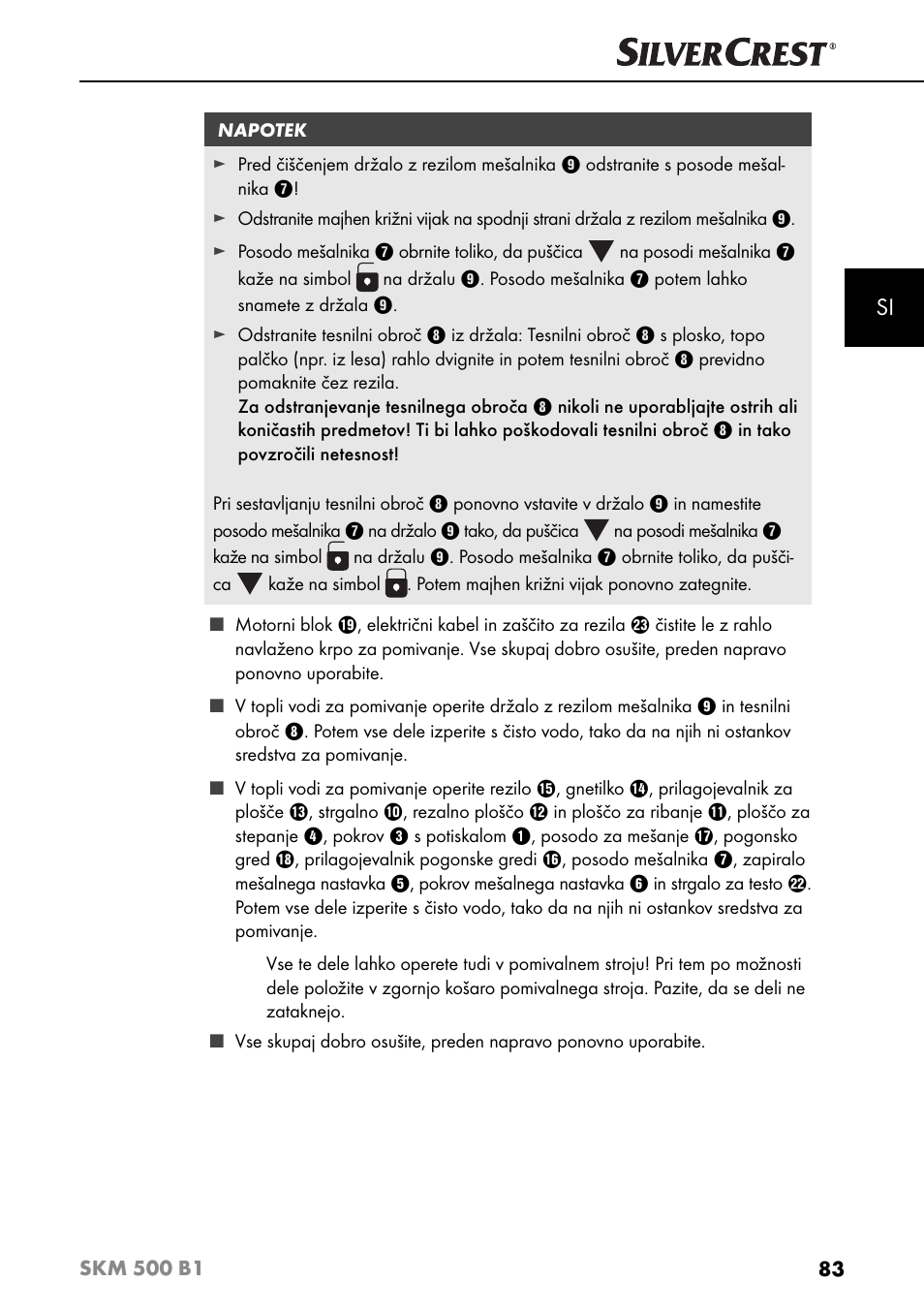 Silvercrest SKM 500 B1 User Manual | Page 86 / 193