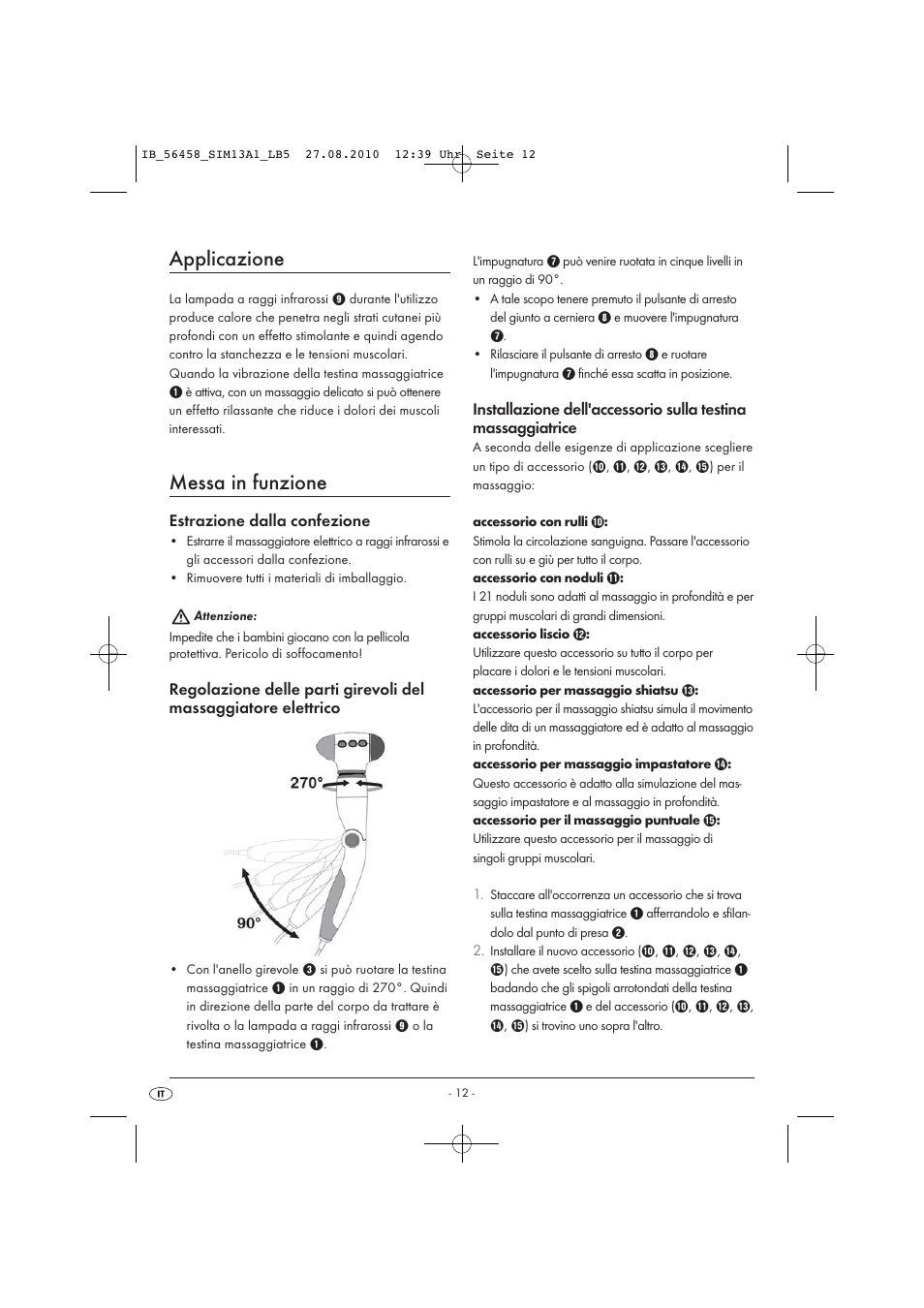 Applicazione, Messa in funzione, Estrazione dalla confezione | Silvercrest SIM 13 A1 User Manual | Page 14 / 42