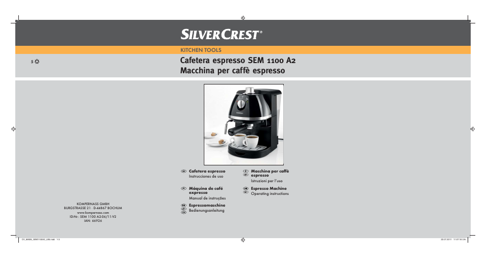 Silvercrest SEM 1100 A2 User Manual | 102 pages