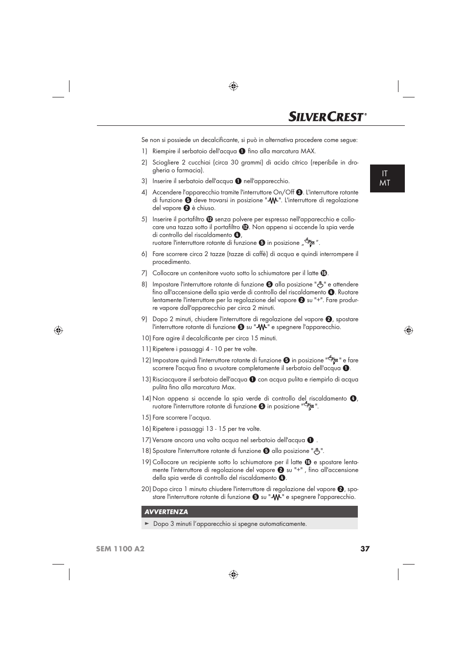 It mt | Silvercrest SEM 1100 A2 User Manual | Page 39 / 102