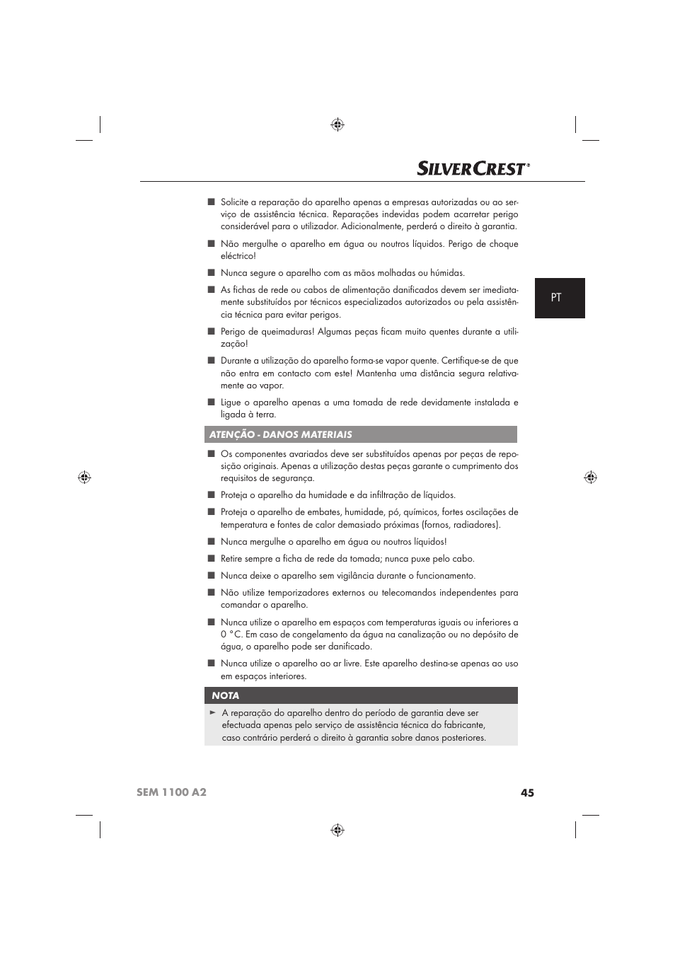 Silvercrest SEM 1100 A2 User Manual | Page 47 / 102