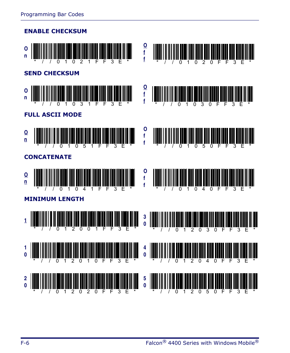 Datalogic Scanning FALCON 4400 SERIES User Manual | Page 148 / 212