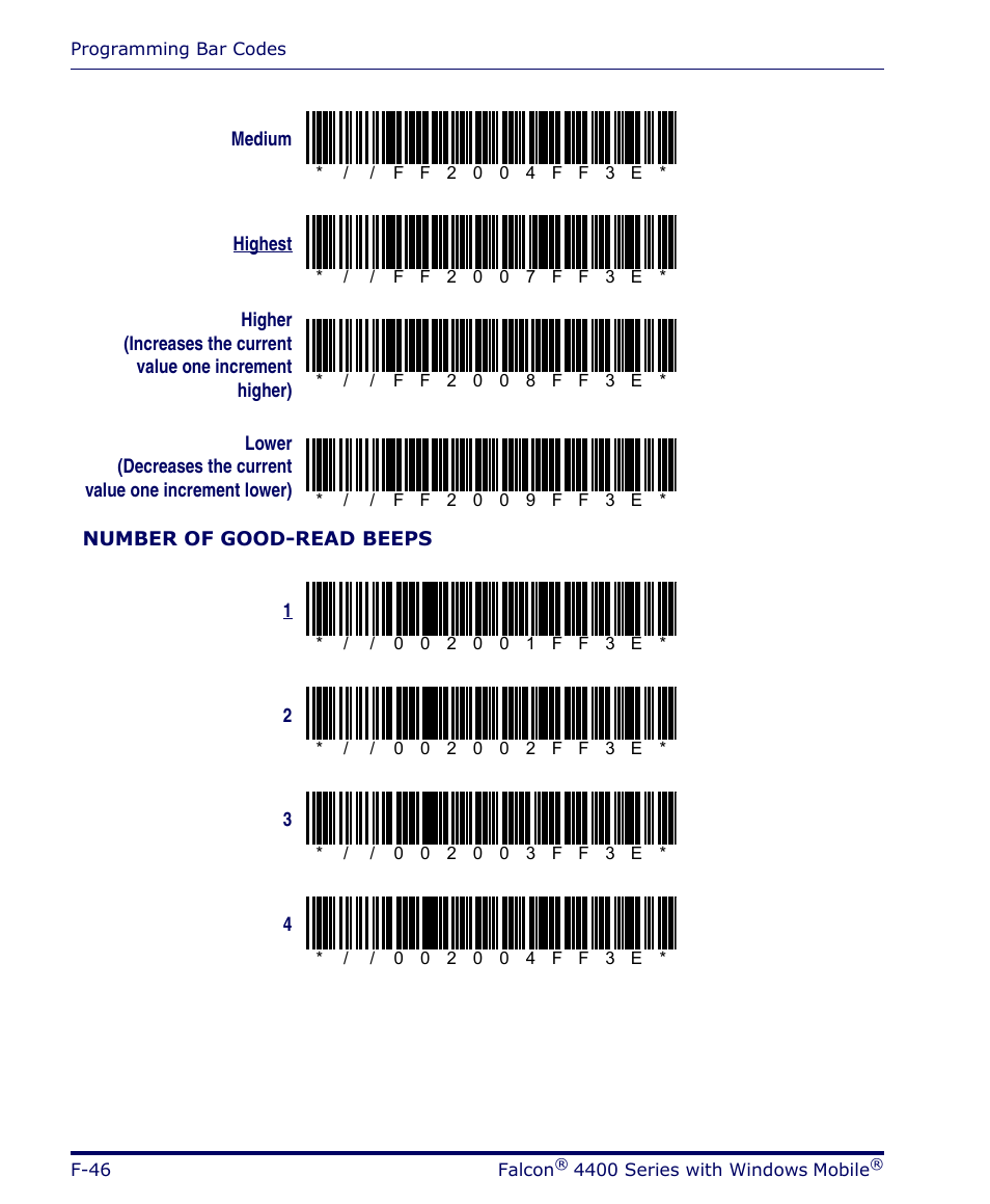 Datalogic Scanning FALCON 4400 SERIES User Manual | Page 188 / 212