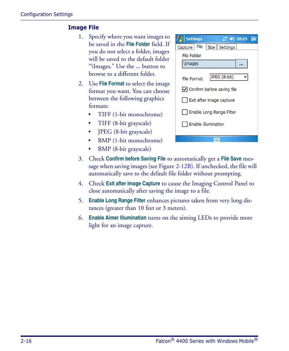 E image file, p, To ch | Datalogic Scanning FALCON 4400 SERIES User Manual | Page 30 / 212