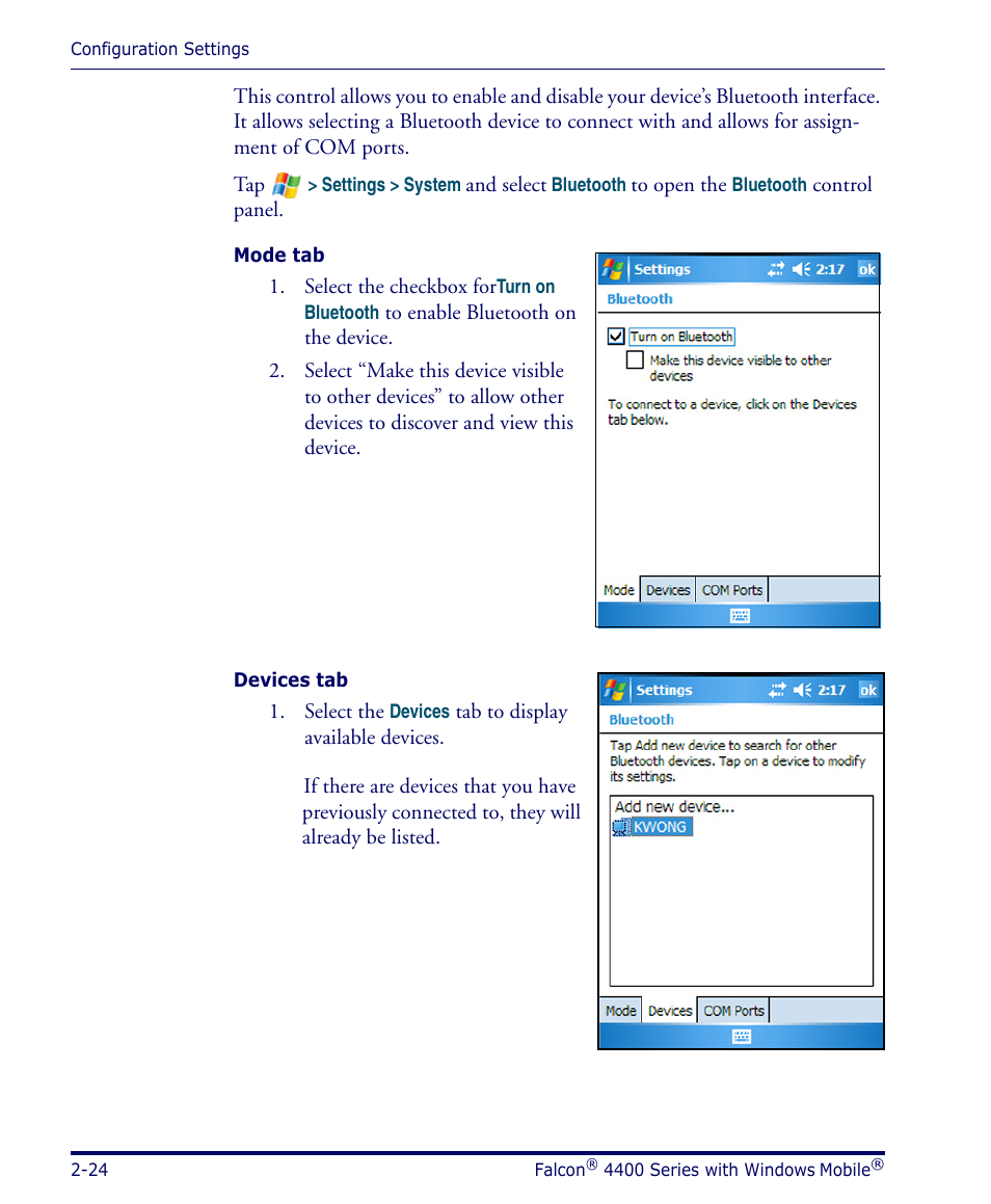 Datalogic Scanning FALCON 4400 SERIES User Manual | Page 38 / 212