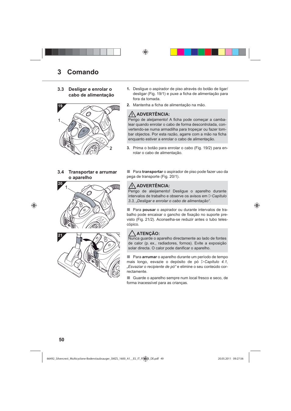 3 comando | Silvercrest SMZS 1600 A1 User Manual | Page 50 / 98