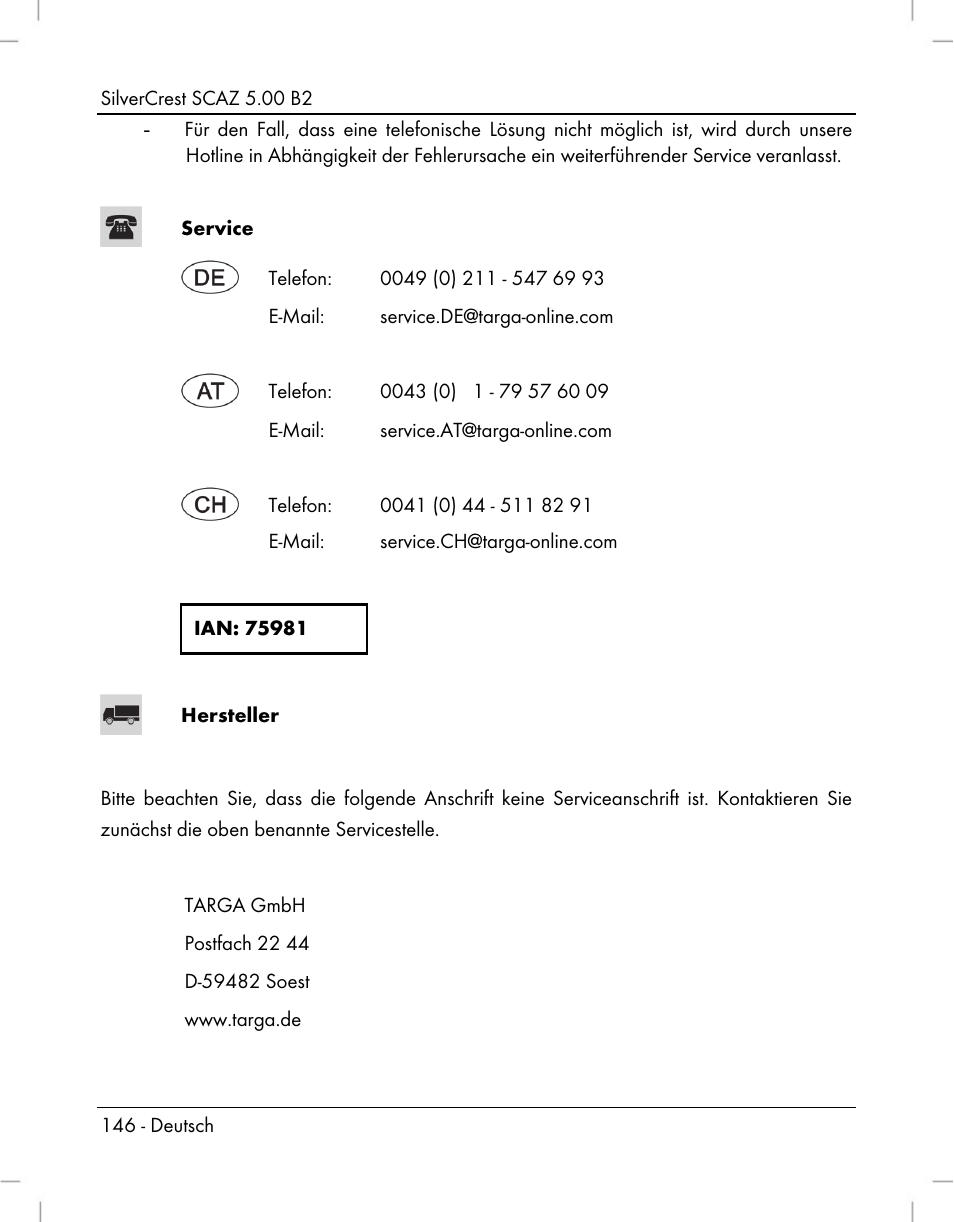 Silvercrest SCAZ 5.00 B2 User Manual | Page 148 / 222