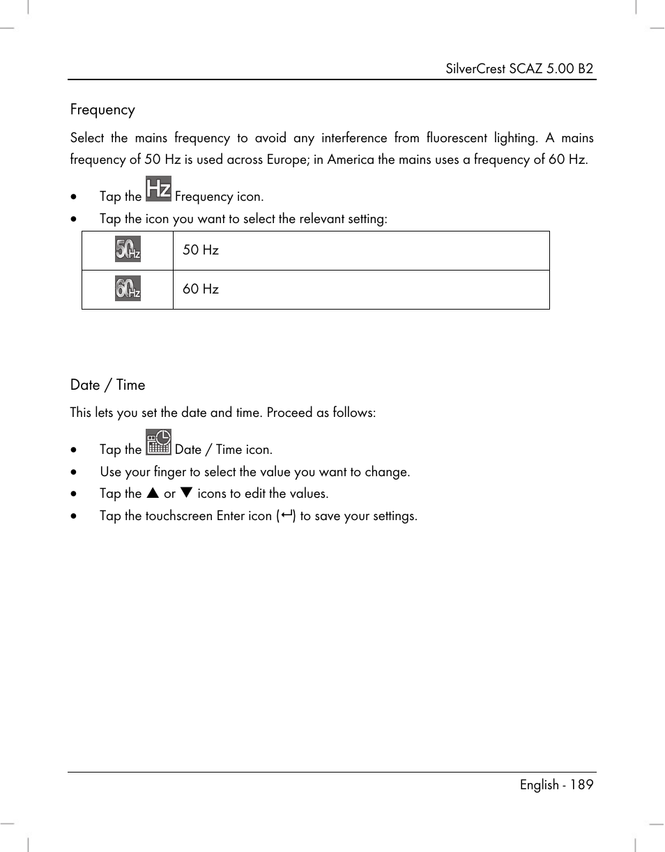 Silvercrest SCAZ 5.00 B2 User Manual | Page 191 / 222