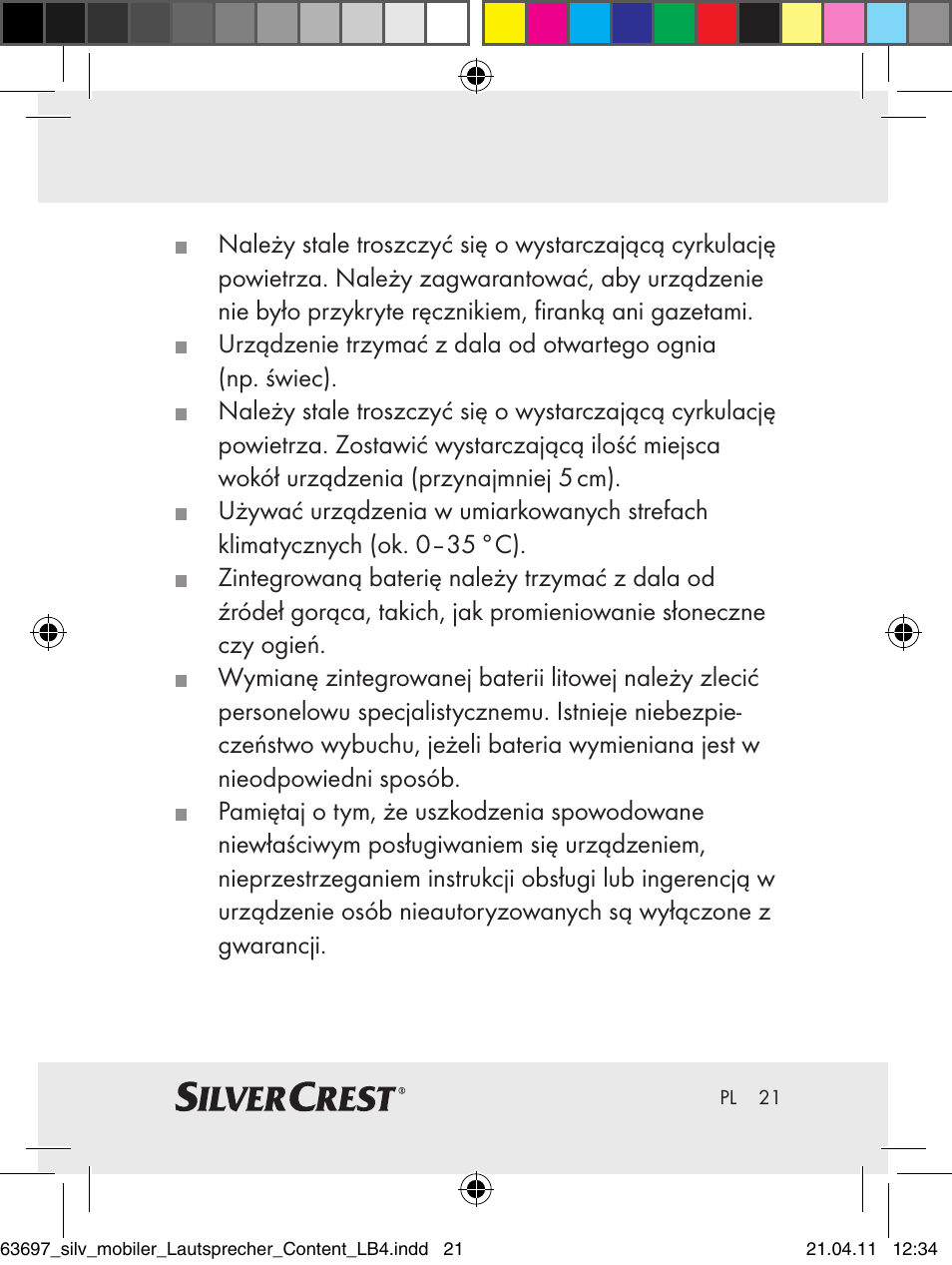 Silvercrest Z30813 User Manual | Page 19 / 77