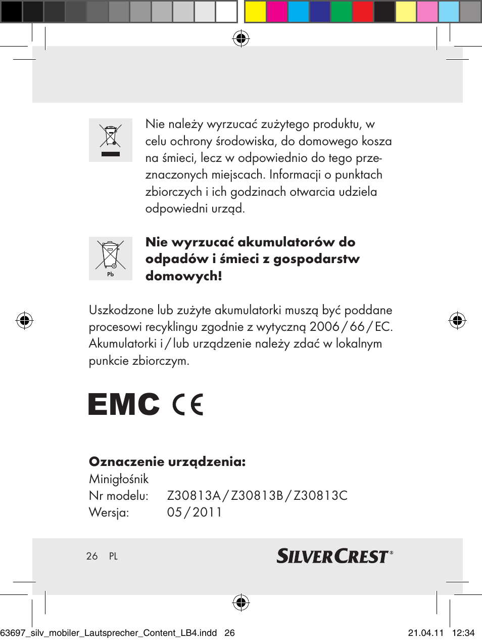 Silvercrest Z30813 User Manual | Page 24 / 77